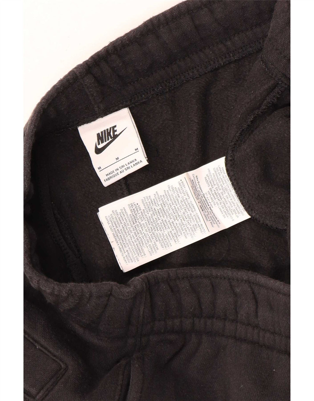 Pantaloni da tuta Nike da uomo in cotone nero medio