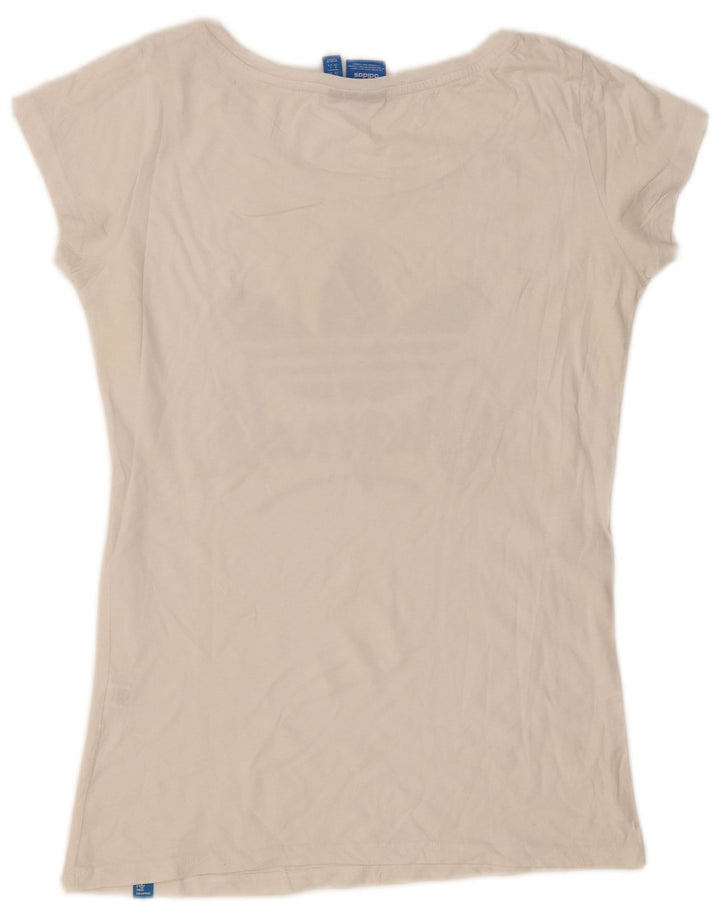 T-shirt grafica da donna Adidas Top UK 12 Medium White