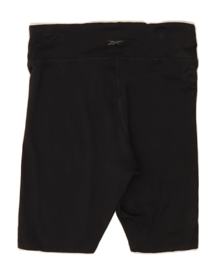 REEBOK Womens Sport Shorts UK 12/14 Medium  Black Polyester Vintage Reebok and Second-Hand Reebok from Messina Hembry 