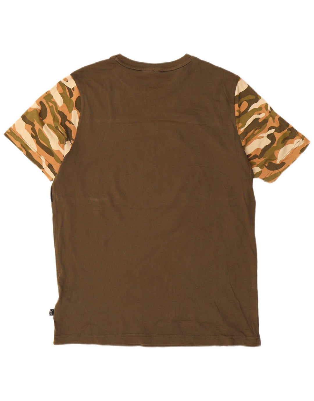 T-shirt grafica da uomo PUMA Top in cotone mimetico medio kaki