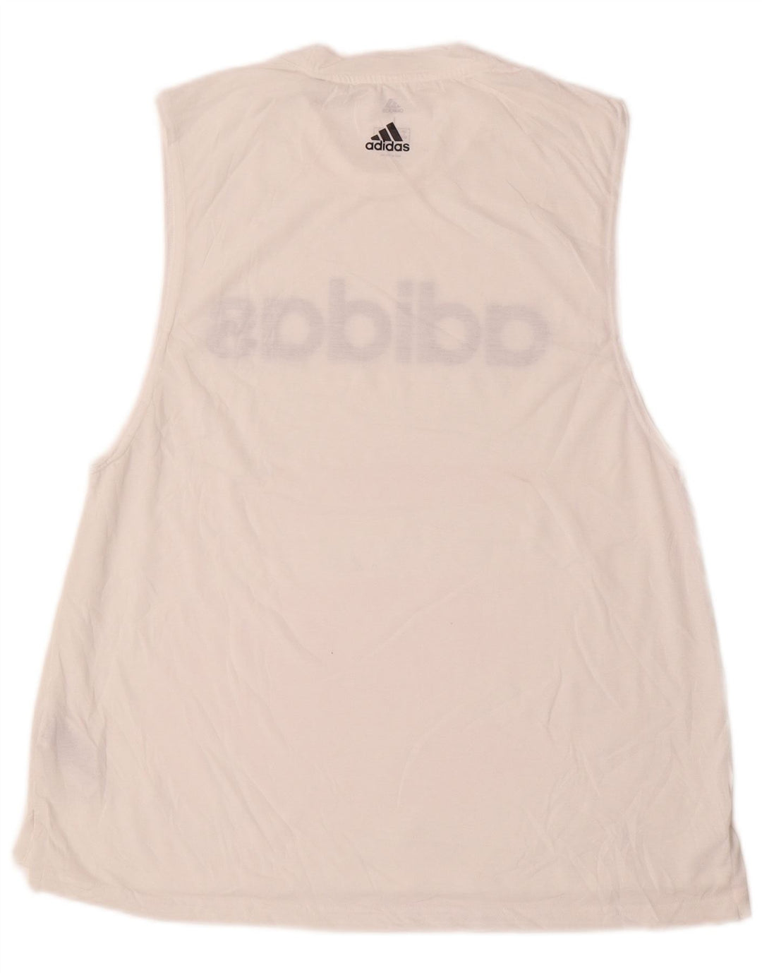 Canotta grafica da donna ADIDAS UK 16/18 grande poliestere bianco
