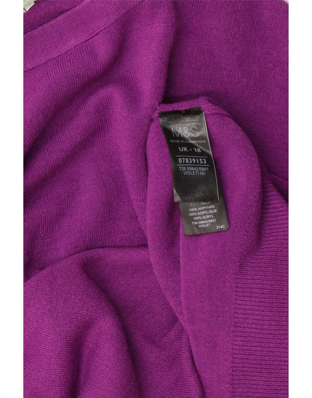 Maglione maglione girocollo da donna Marks & Spencer UK 18 XL Marrone