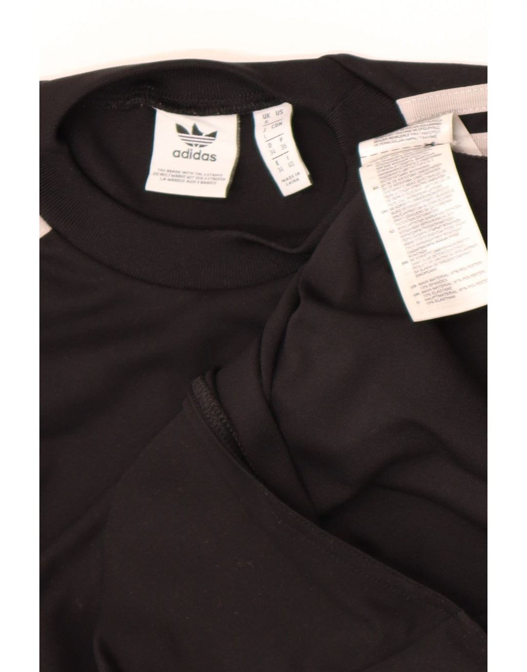 Body a maniche lunghe da donna Adidas UK 8 Small poliestere nero