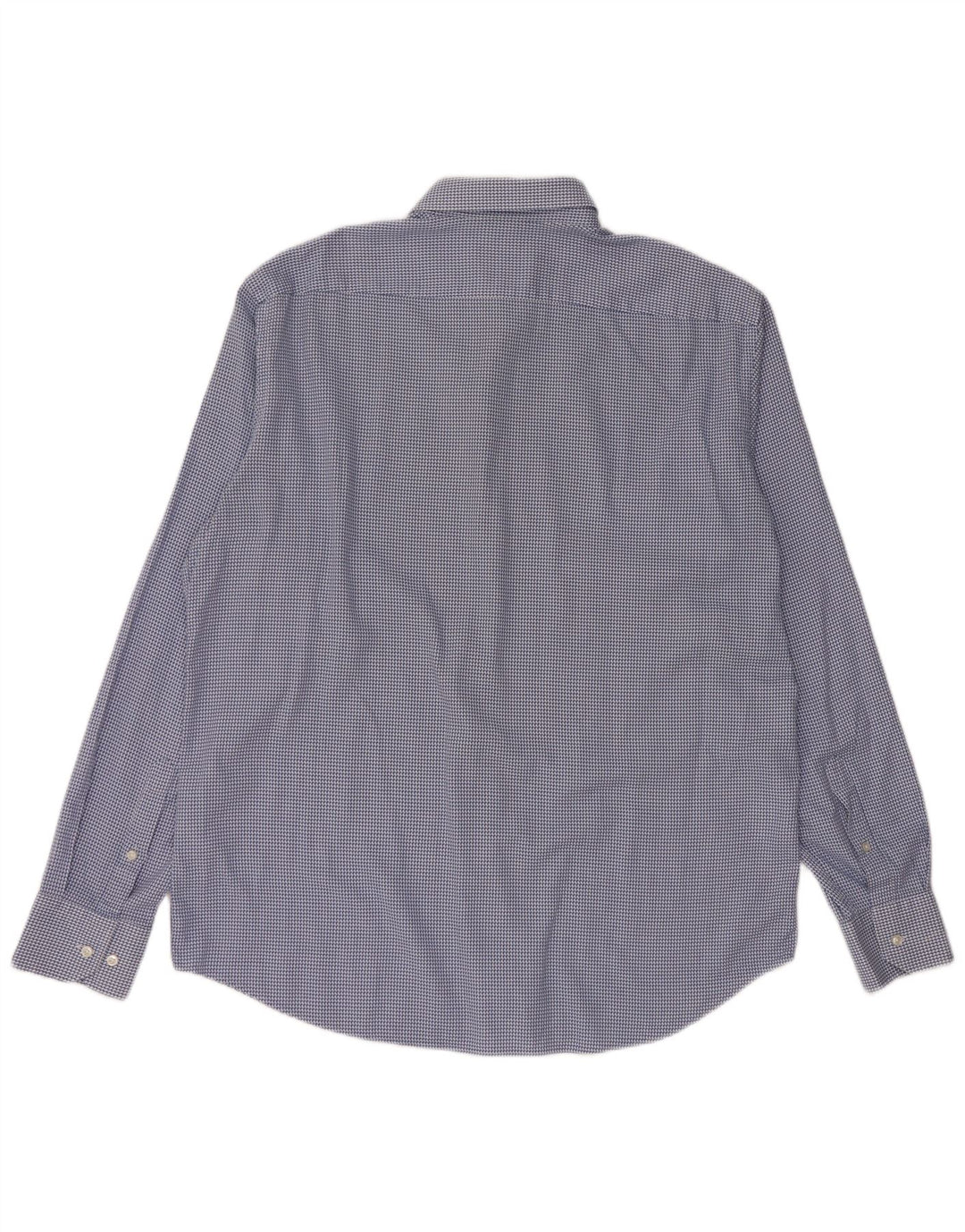 Camicia HUGO BOSS da uomo vestibilità regolare taglia 44 17 1/2 XL cotone pied de poule blu