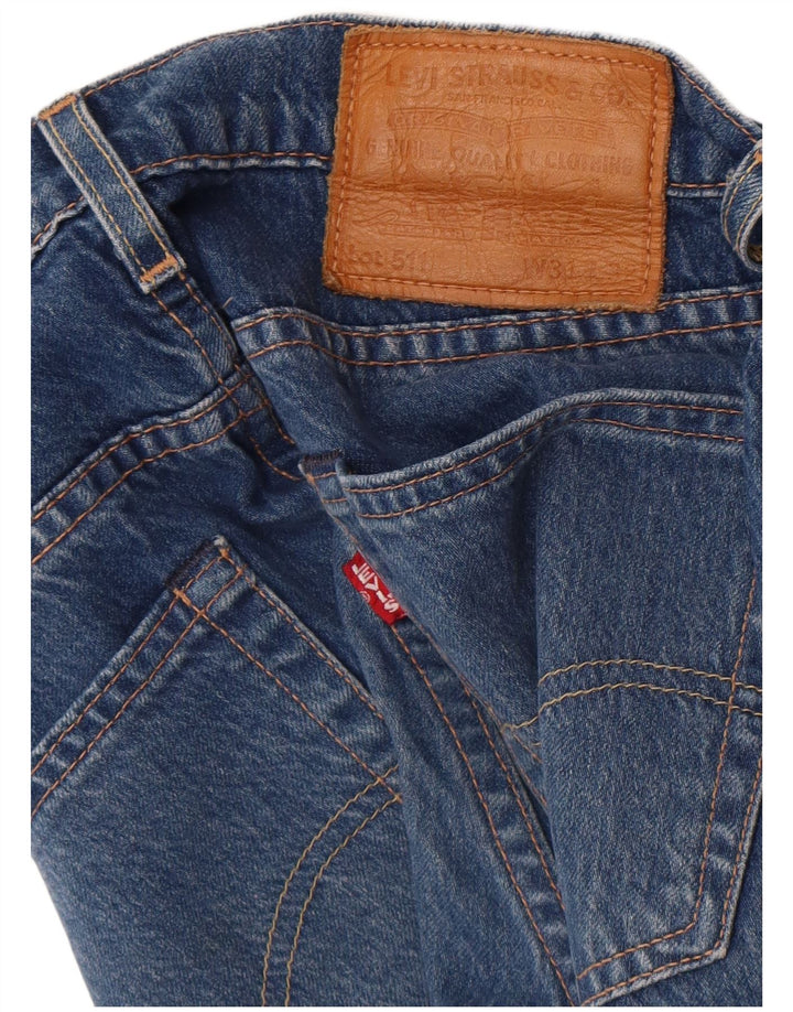 Jeans Levi's da donna 511 slim invecchiati W31 L32 cotone blu