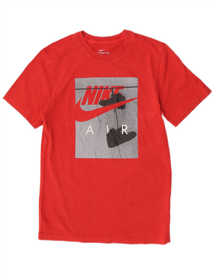 T-shirt grafica da uomo Nike Top Small in cotone rosso
