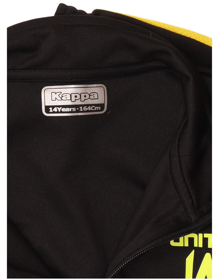 Giacca Top della Tuta da Ragazzo Kappa 13-14 Anni Colorblock Nero