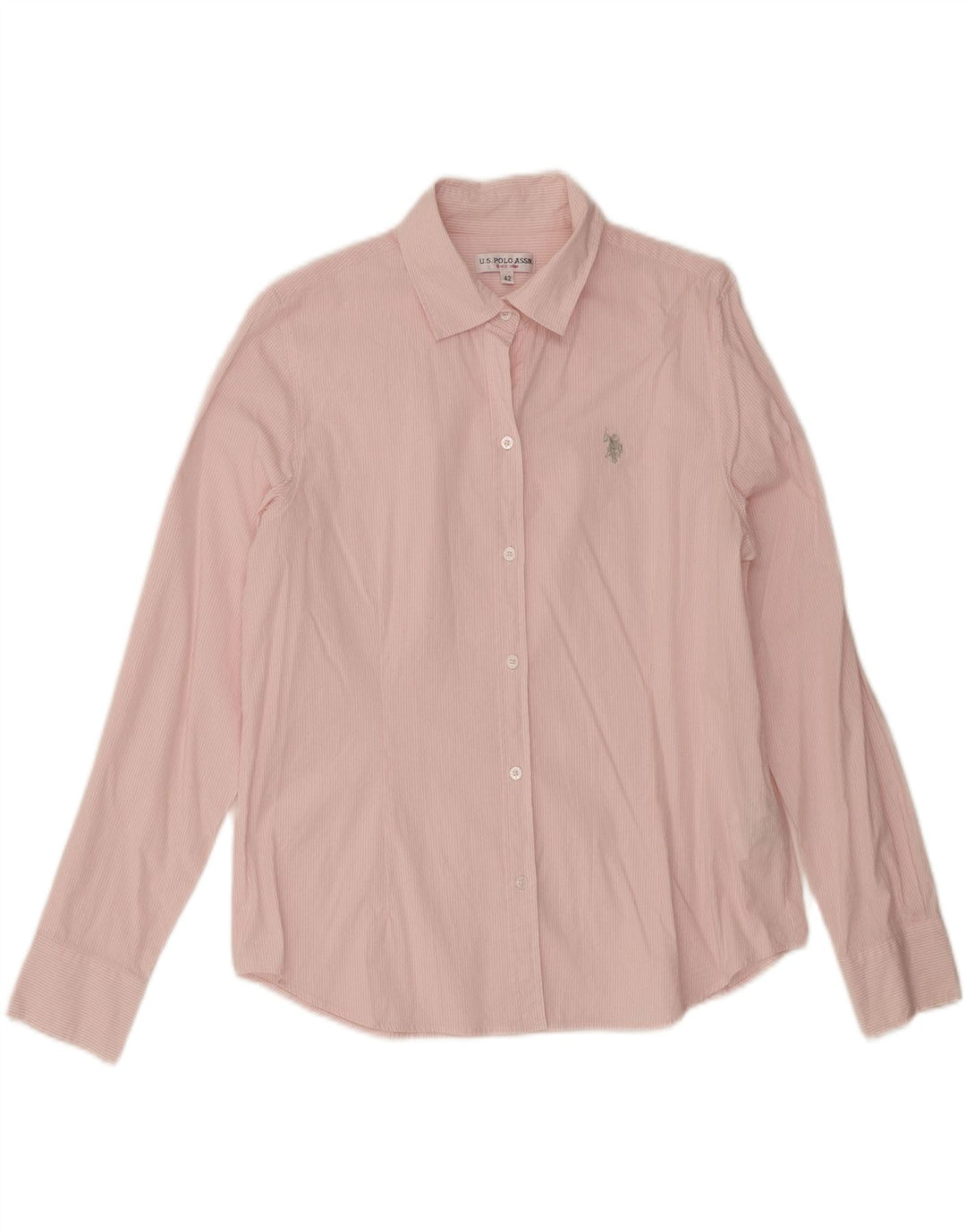 Polo Assn. degli Stati Uniti Camicia Donna IT 42 Cotone Rigato Rosa Medio