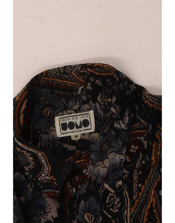 Camicia vintage da uomo con motivo cachemire medio multicolore