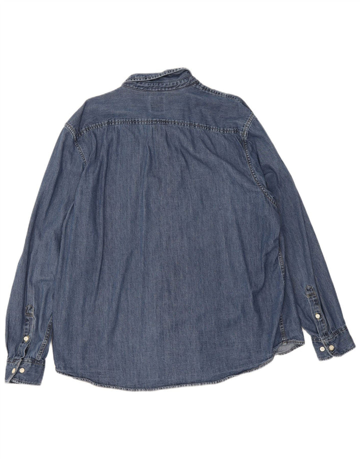 Camicia in denim vestibilità regolare da uomo Lee 2XL cotone blu