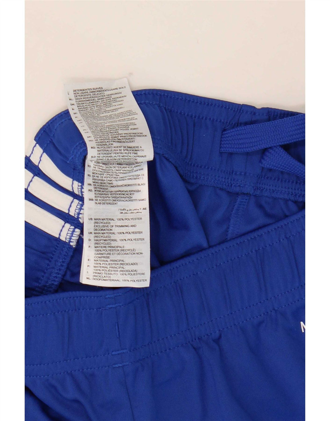 Pantaloncini sportivi Adidas Aeroready da ragazzo 9-10 anni in poliestere blu
