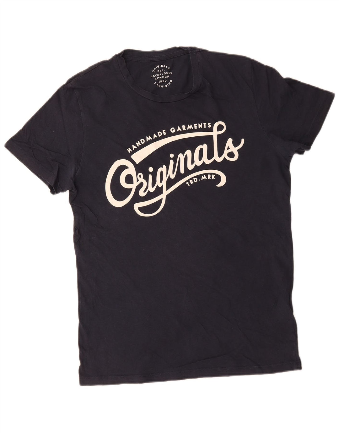 T-shirt grafica da uomo Jack & Jones Top in cotone blu navy medio