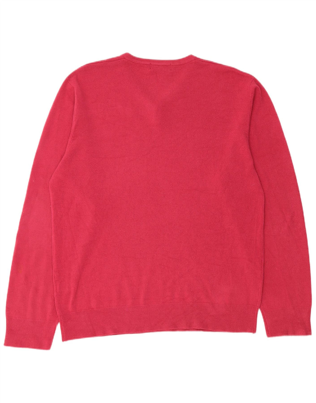 Maglione maglione con scollo a V da donna Marks & Spencer UK 16 grande rosa