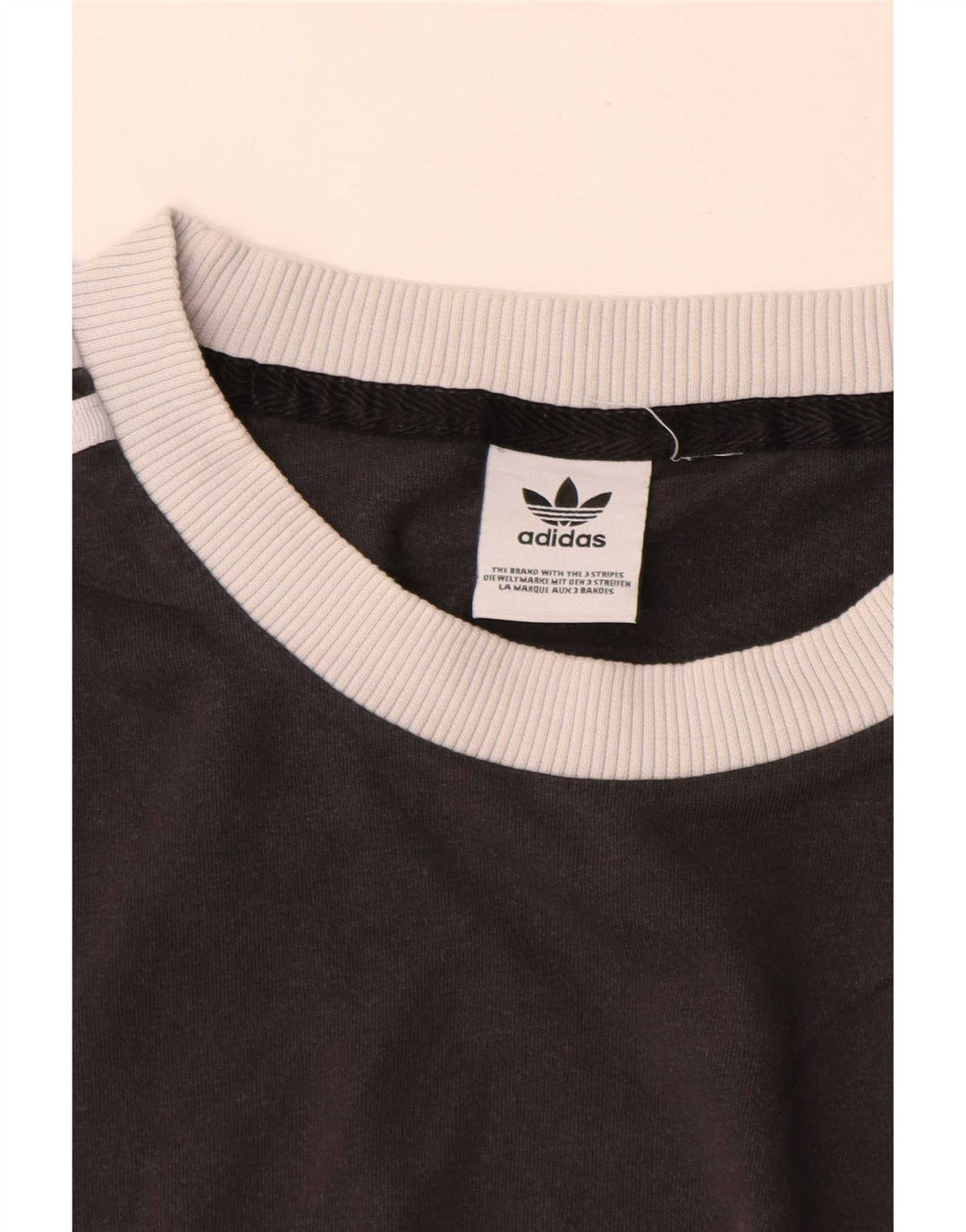 T-shirt da uomo Adidas Top in cotone color block medio nero