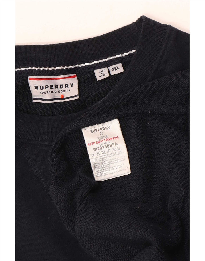 Felpa grafica da uomo Superdry Maglione 2XL cotone nero