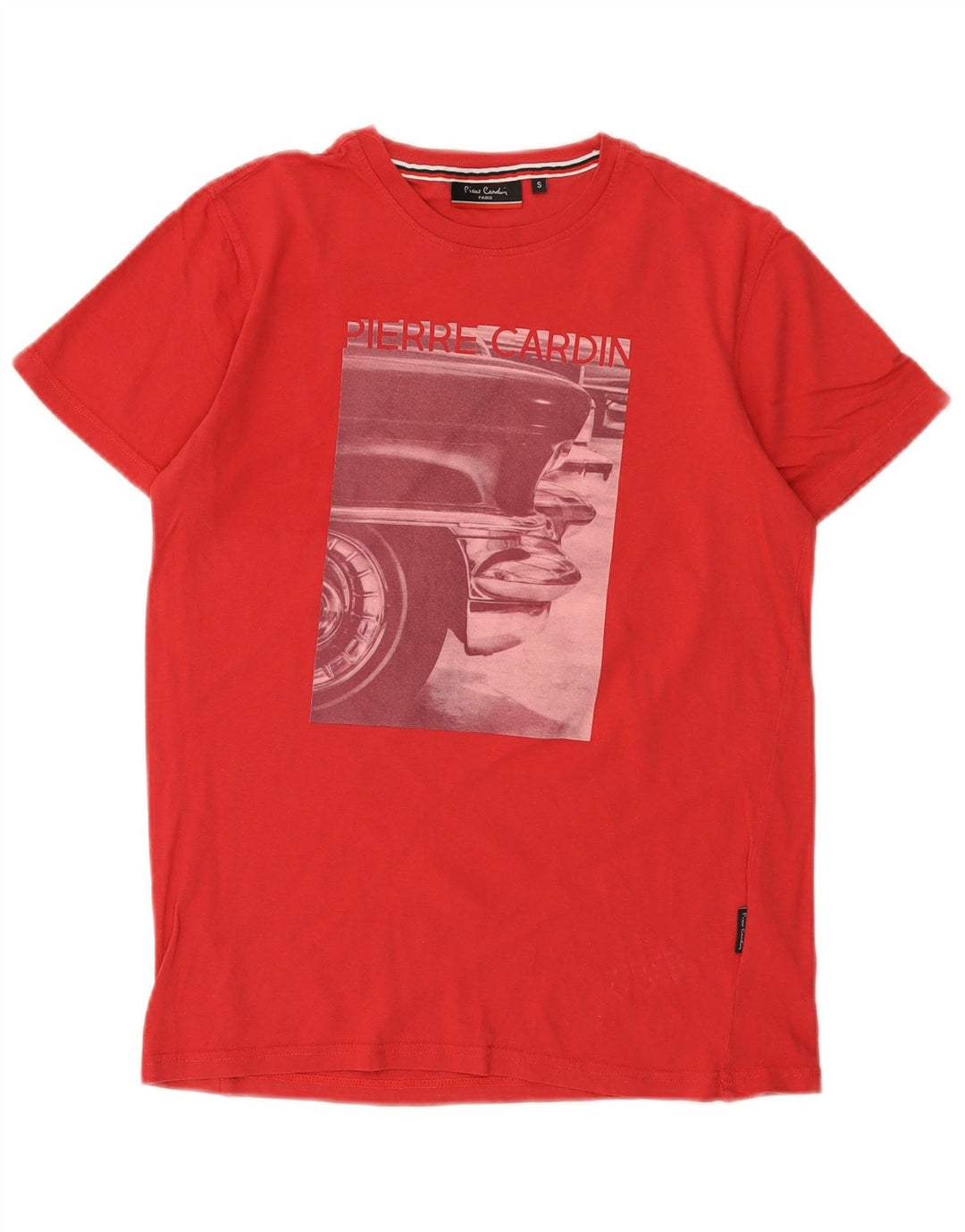 T-shirt grafica da uomo Pierre Cardin Top piccola in cotone rosso