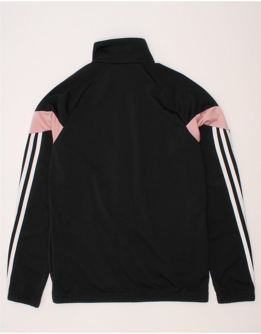ADIDAS Girls Tracksuit Top Jacket 13-14 Years Black Colourblock Polyester Vintage Adidas and Second-Hand Adidas from Messina Hembry 
