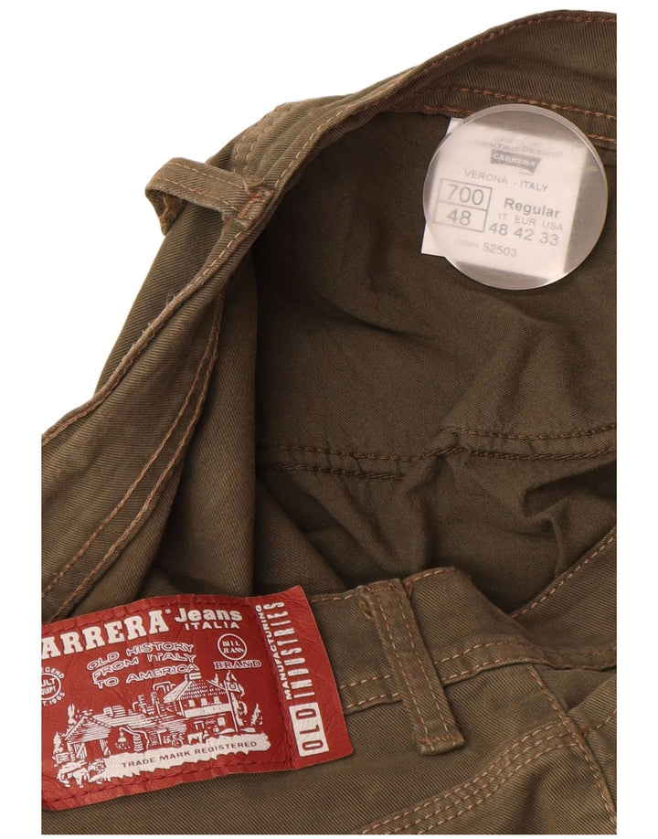 CARRERA Pantaloni casual slim da uomo 700 W33 L31 cotone kaki