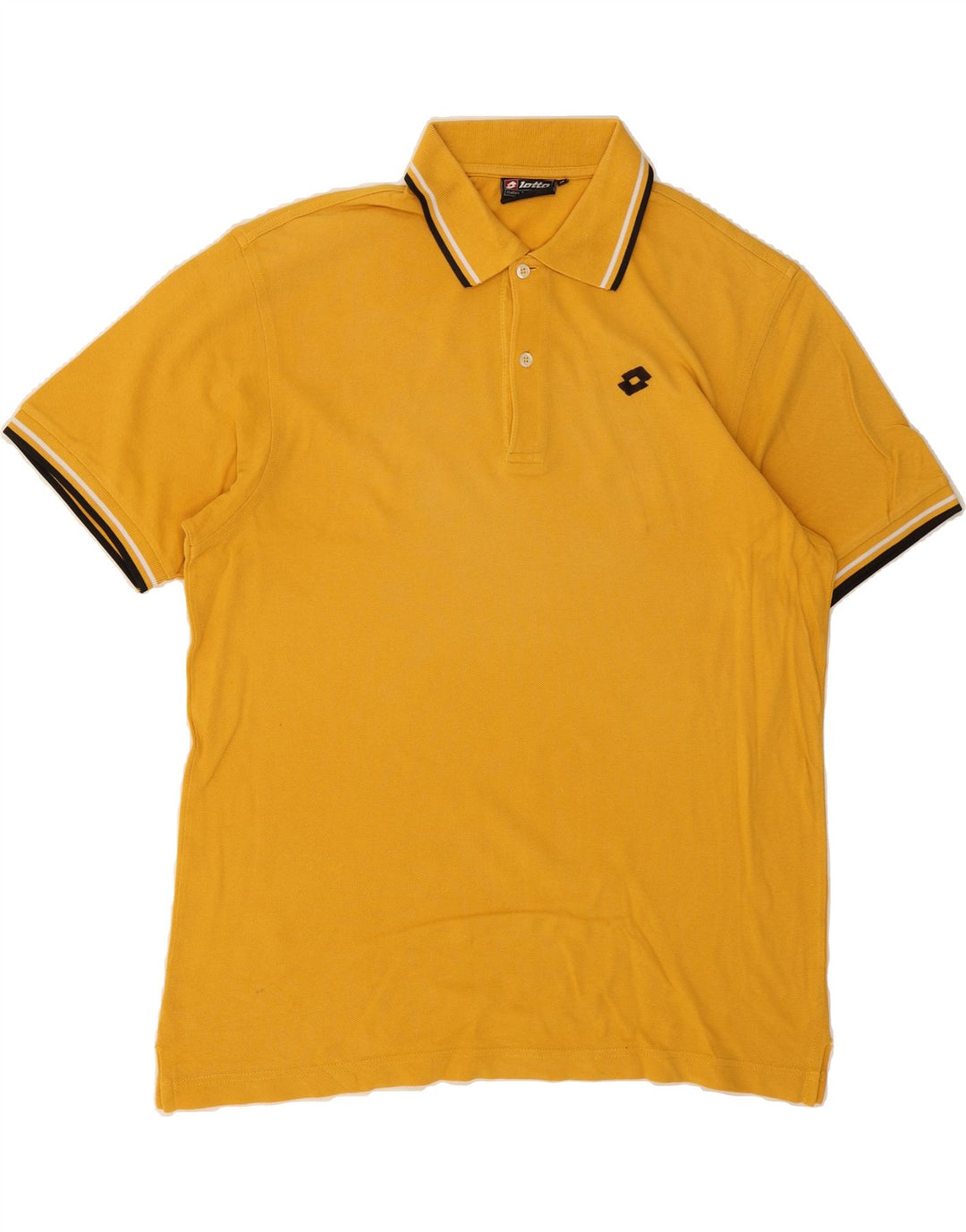 LOTTO Mens Polo Shirt XL Yellow Cotton Vintage Lotto and Second-Hand Lotto from Messina Hembry 