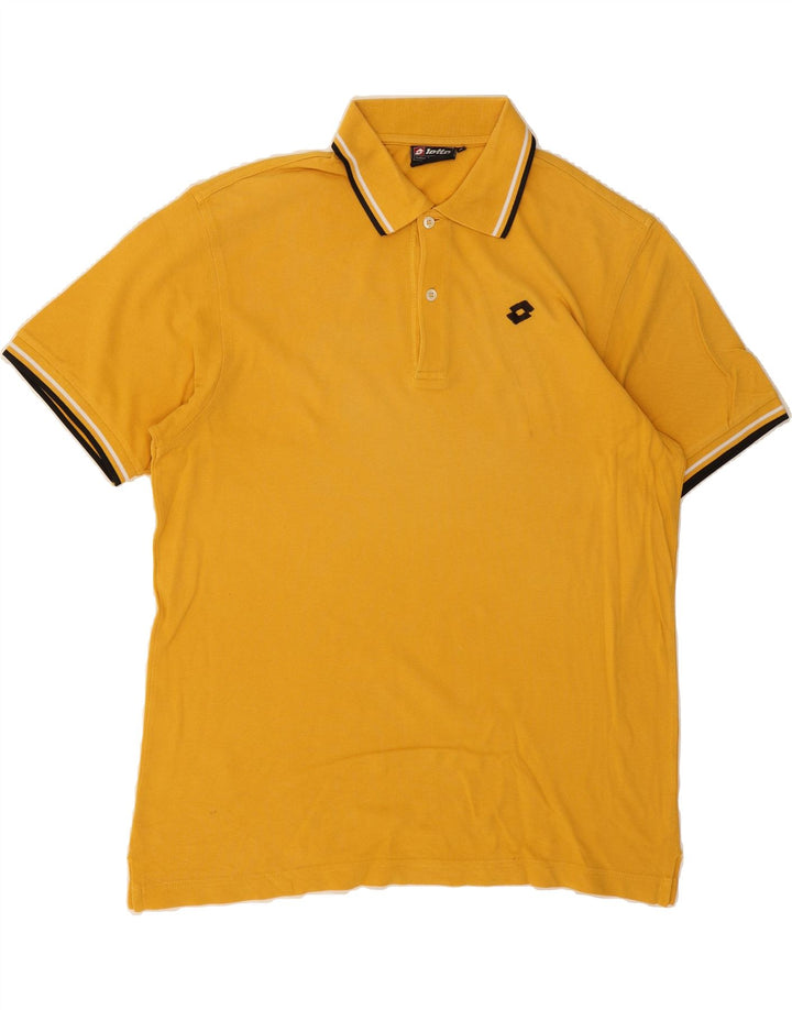 LOTTO Mens Polo Shirt XL Yellow Cotton Vintage Lotto and Second-Hand Lotto from Messina Hembry 