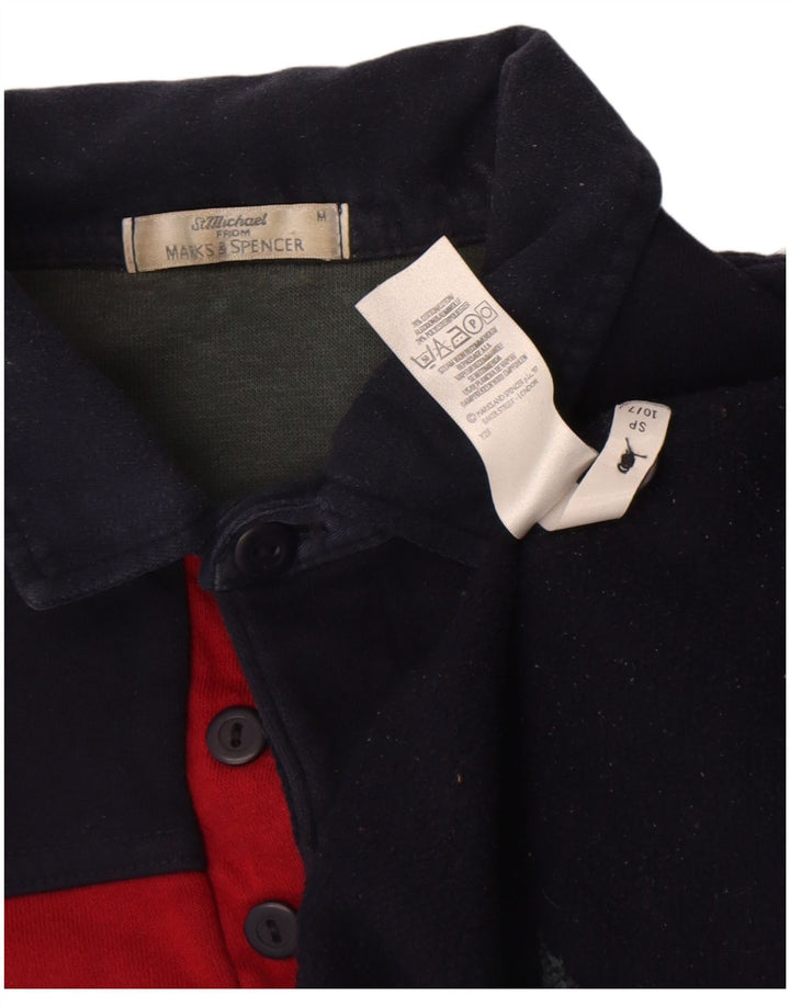 Marks & Spencer Uomo St. Michael Felpa Maglione Medio Blu Navy a Righe