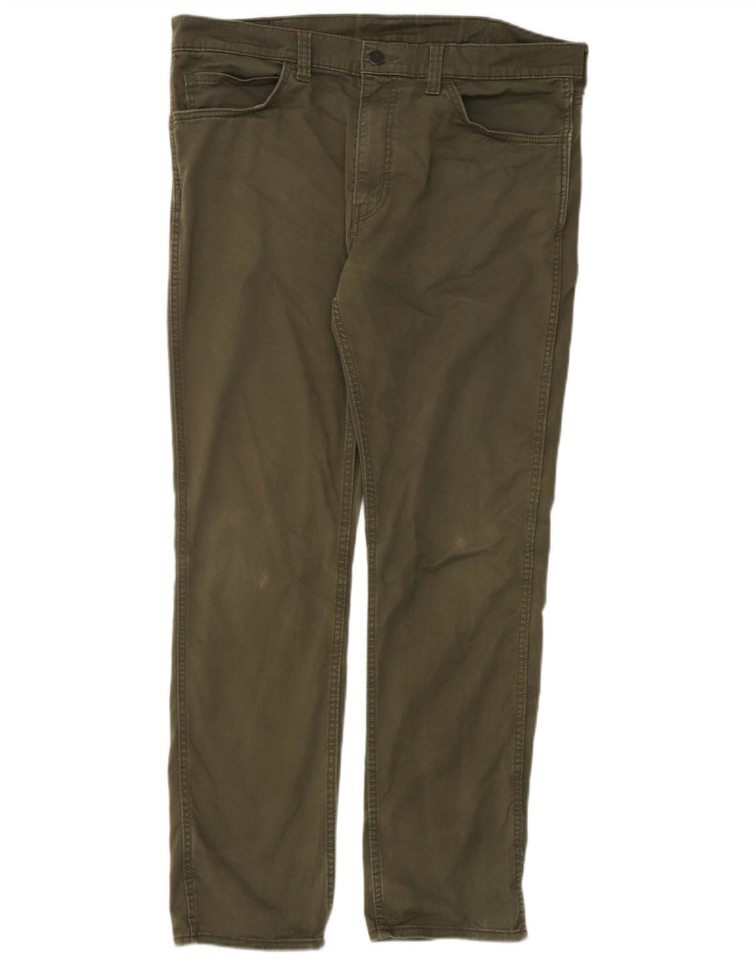 Levi's Uomo 511 Pantaloni Casual Slim W38 L32 Cotone Kaki