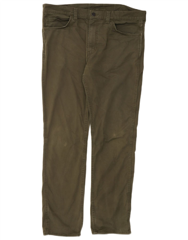 Levi's Uomo 511 Pantaloni Casual Slim W38 L32 Cotone Kaki