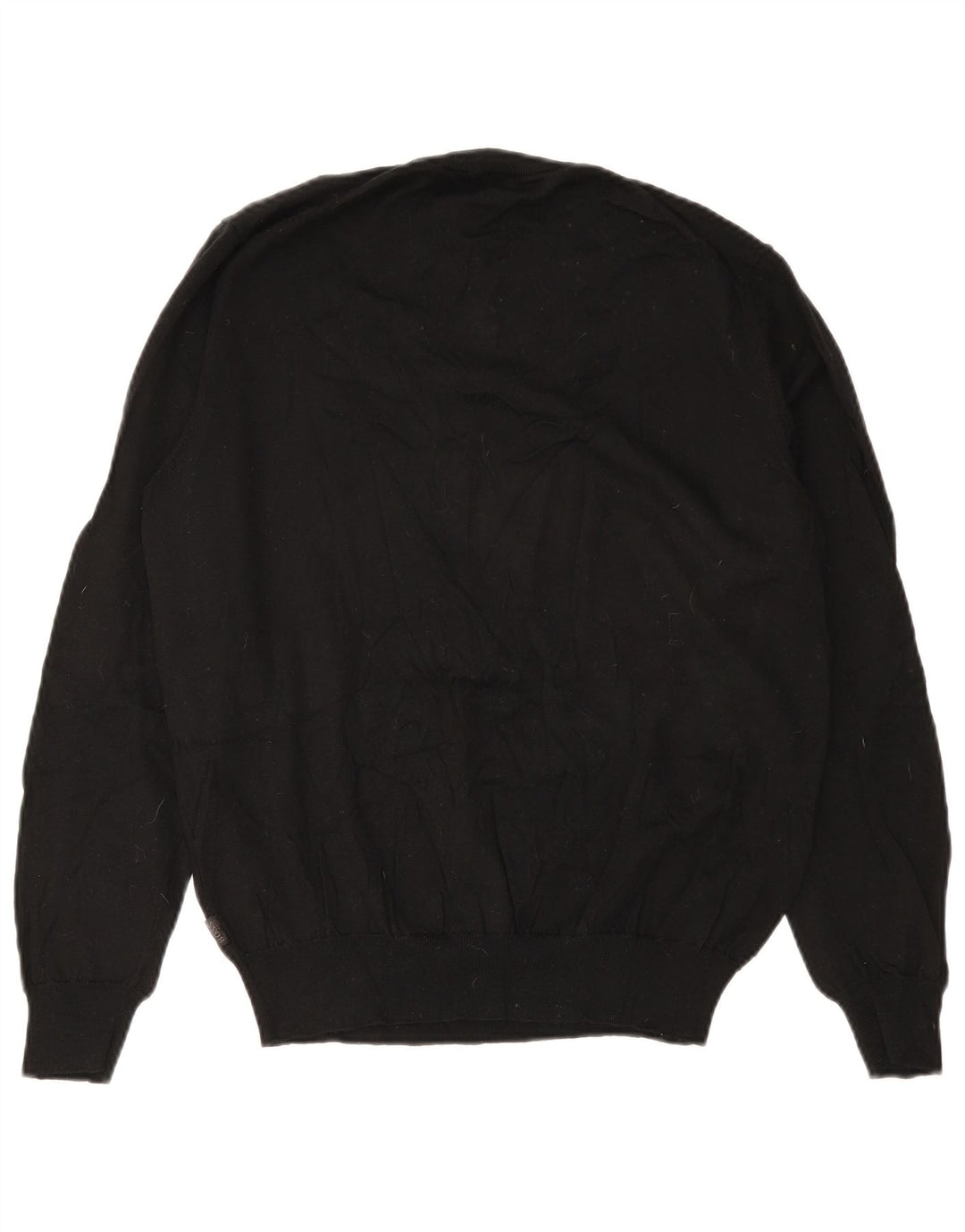 Maglione maglione girocollo da uomo HUGO BOSS XL in lana vergine nera