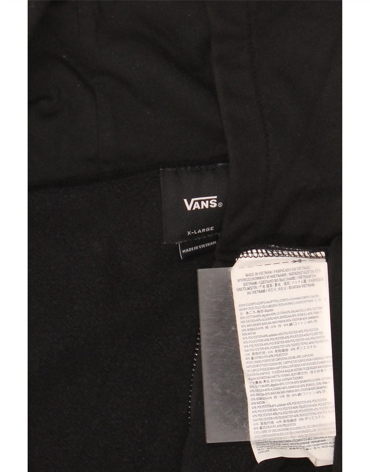 Felpa con cappuccio e zip grafica da donna VANS UK 18 XL cotone nero