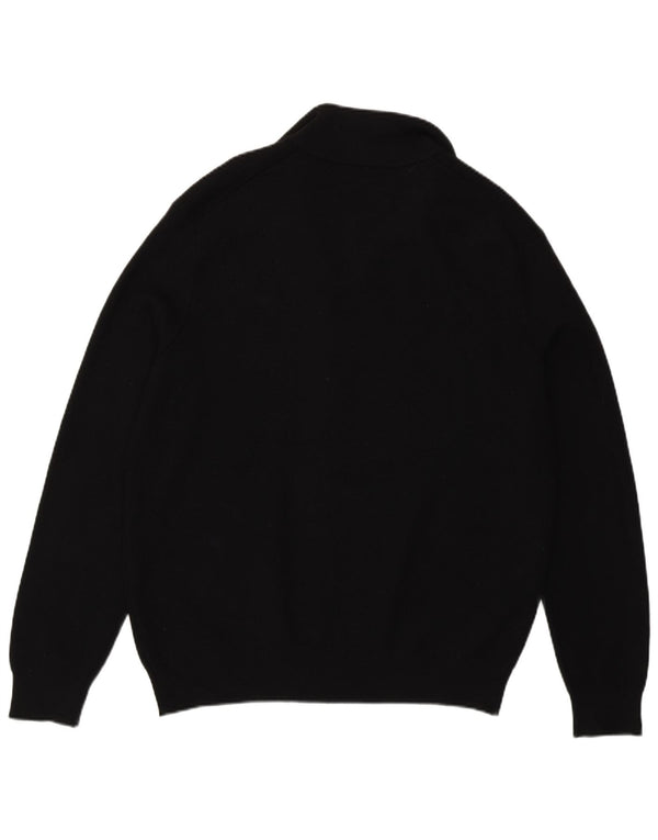 Maglione cardigan da uomo Lacoste taglia 6 XL lana nera