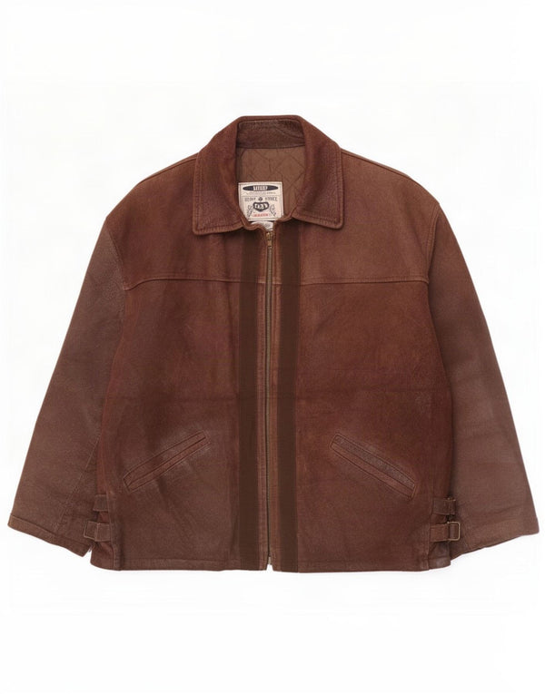 Giacca in pelle da uomo Bayside UK 42 XL Marrone