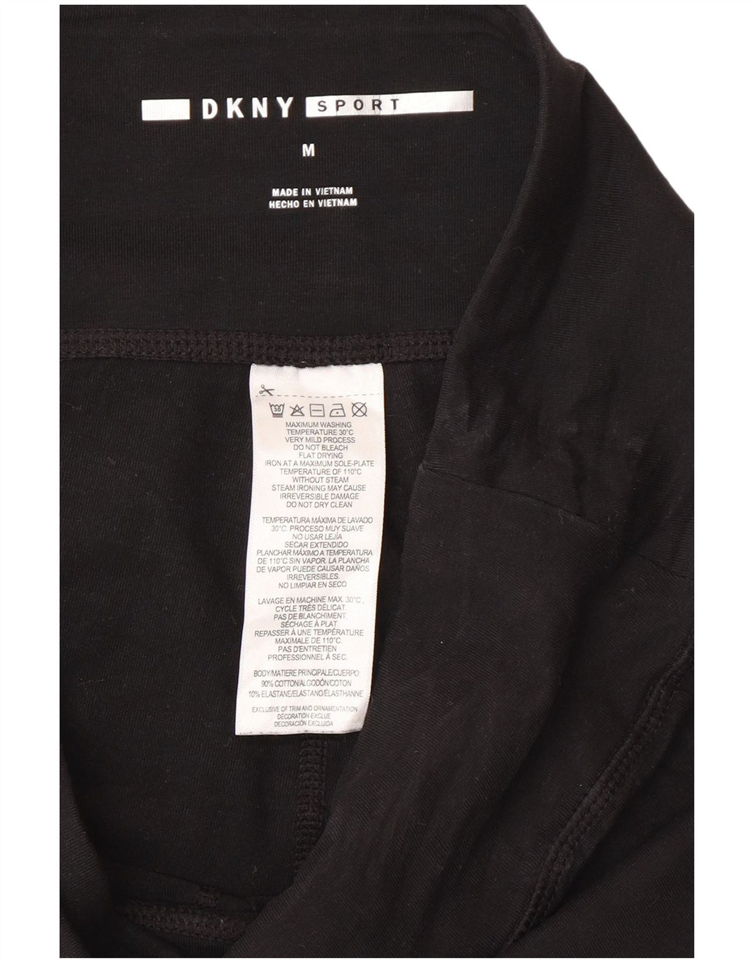 Leggings grafici da donna Dkny UK 12 cotone nero medio
