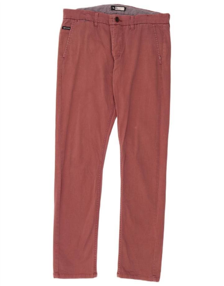 Pantaloni chino slim da uomo Rip Curl W34 L30 cotone marrone