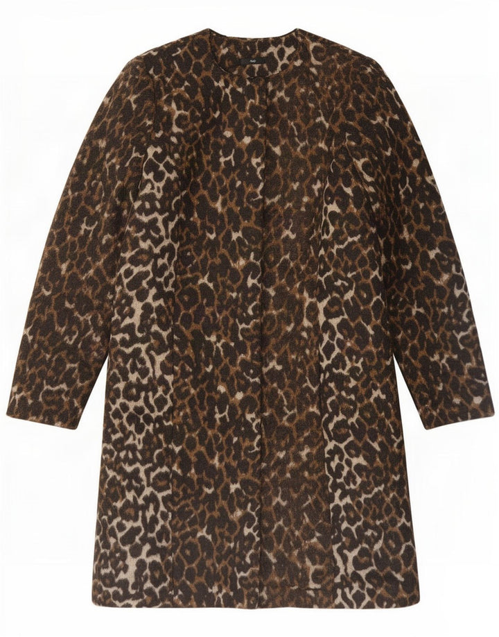 Soprabito aperto da donna M&Co UK 8 poliestere con stampa animalier marrone piccolo