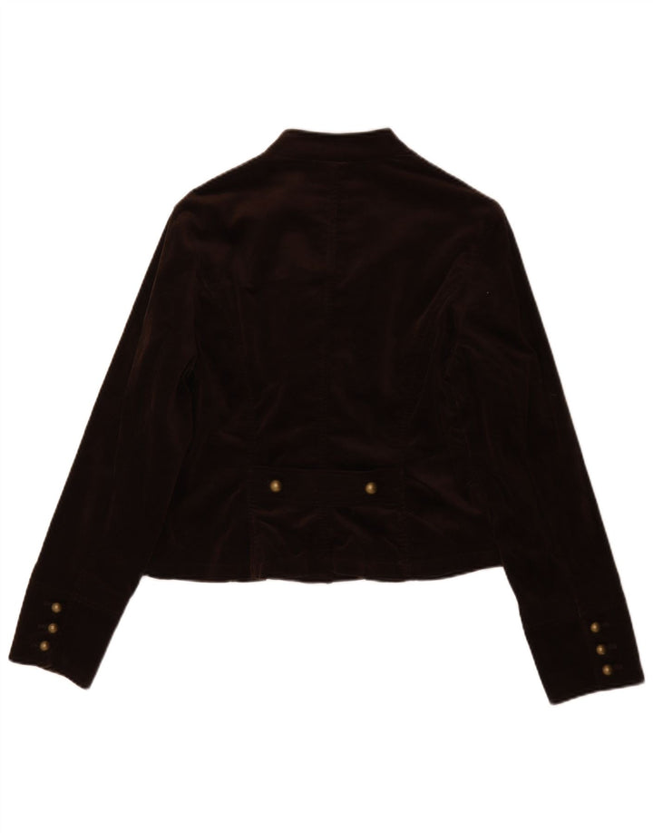 Giacca blazer in velluto a 5 bottoni Marks & Spencer da donna UK 14 Marrone medio