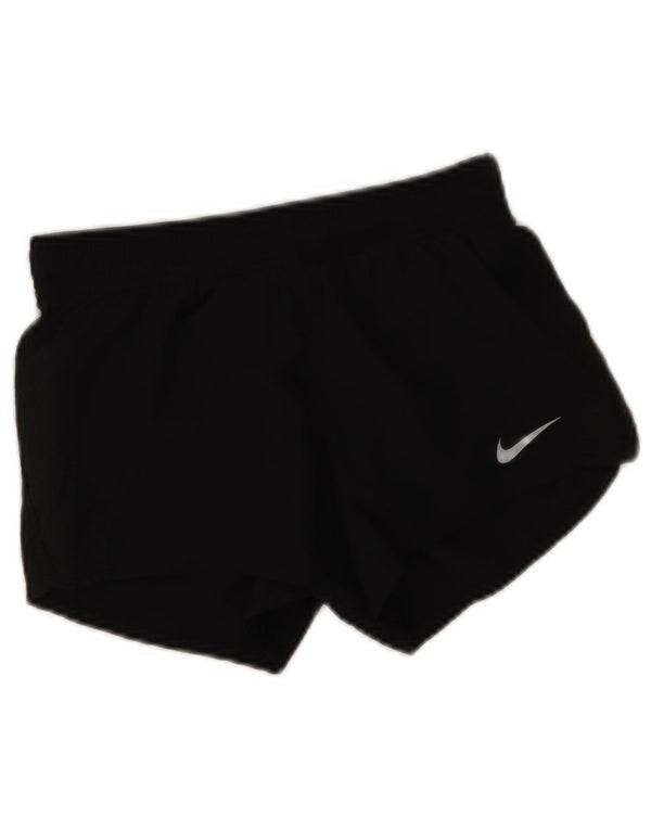 Pantaloncini sportivi regolari da donna Nike XS neri in poliestere