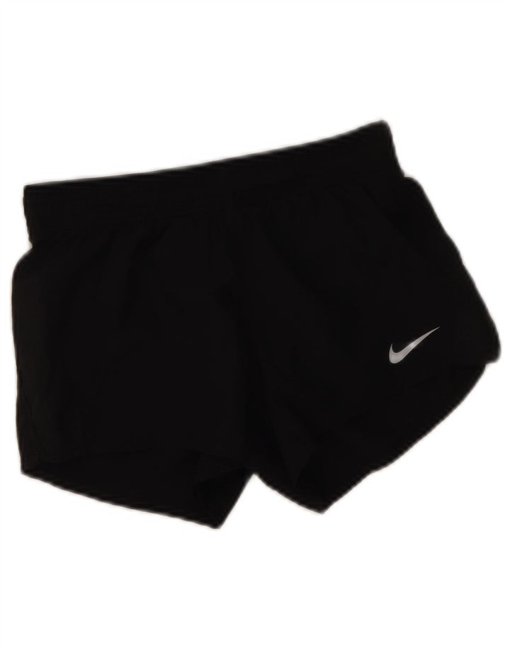 Pantaloncini sportivi regolari da donna Nike XS neri in poliestere