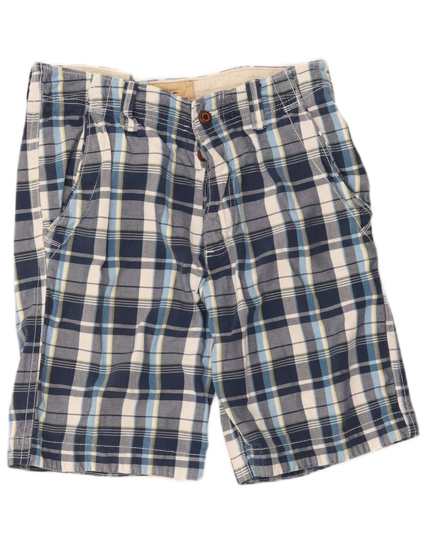 Pantaloncini chino da uomo Hollister W32 in cotone a quadri blu medio