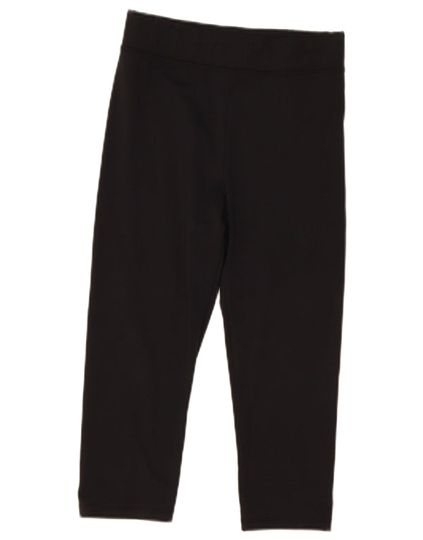 Leggings a vita alta Capri da donna Marks & Spencer UK 8 piccoli poliestere nero