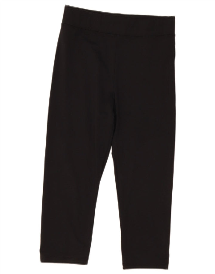 Leggings a vita alta Capri da donna Marks & Spencer UK 8 piccoli poliestere nero