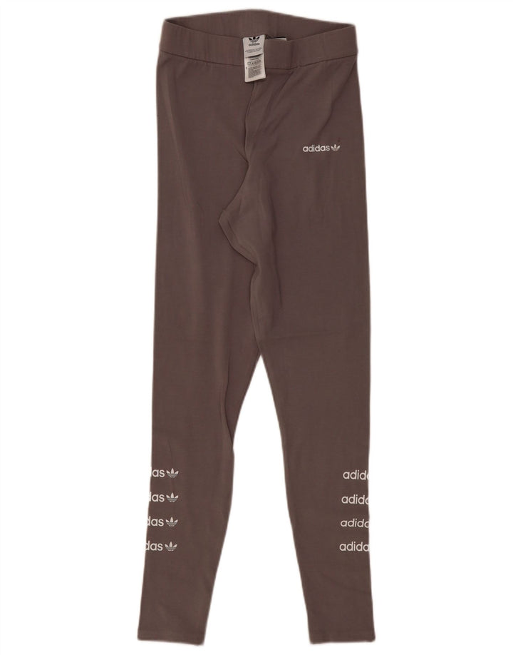 Leggings grafici da donna ADIDAS UK 12 Cotone grigio medio