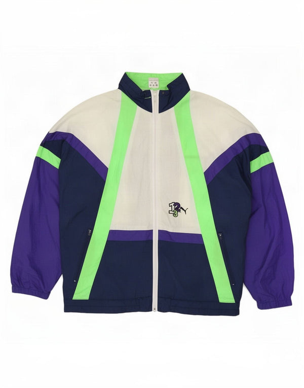 Giacca da tuta da uomo Puma UK 44 XL Poliestere color block multicolore