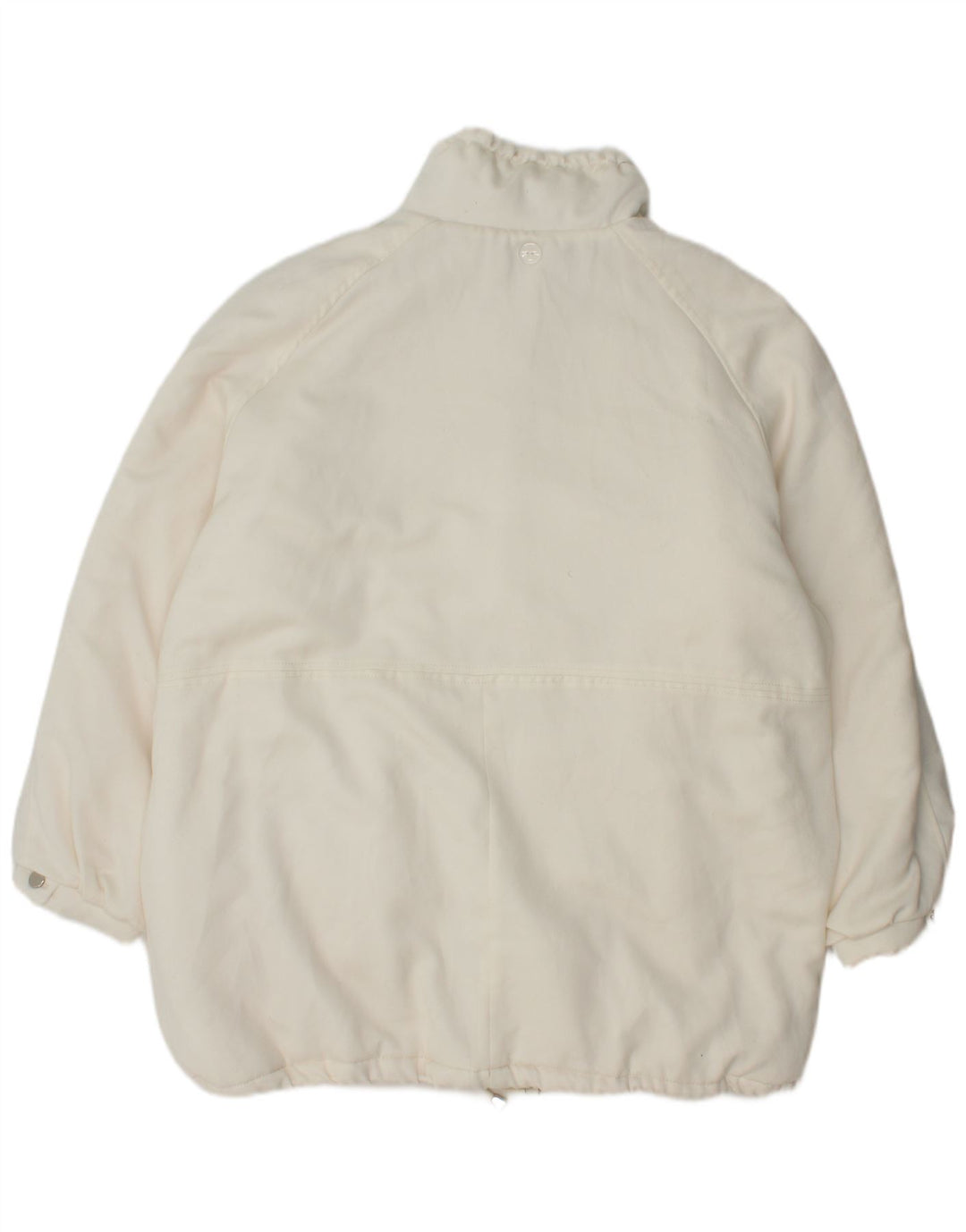 VINTAGE Womens Oversized Windbreaker Coat UK 16 Large White Polyester