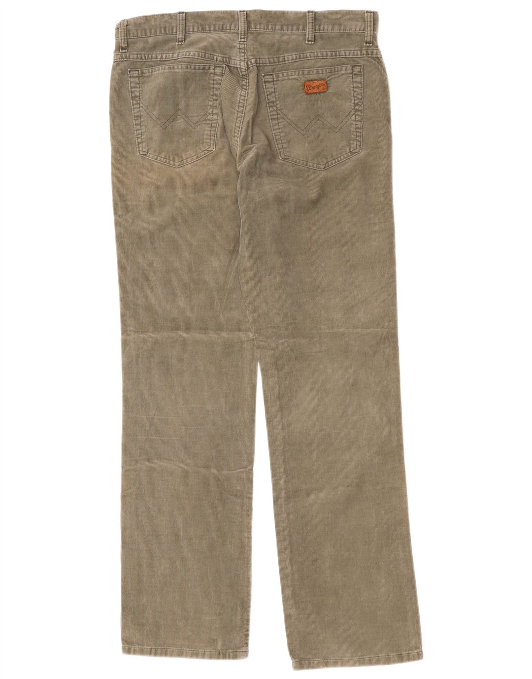 Pantaloni WRANGLER da uomo in velluto a coste dritti Alaska W34 L34 cotone kaki