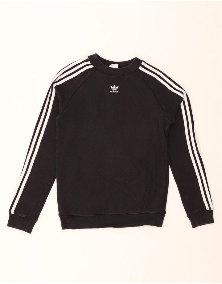 Felpa da donna ADIDAS maglione UK 6 XS cotone nero