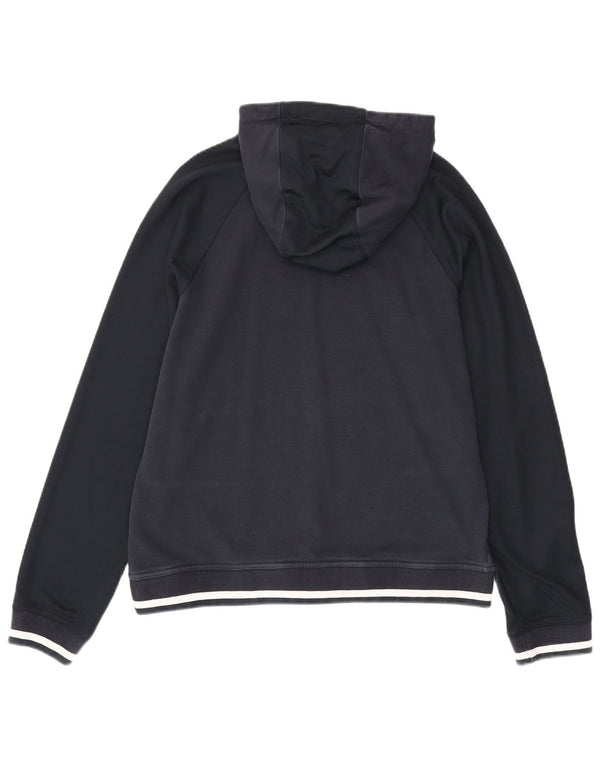 ARMANI EXCHANGE Felpa con cappuccio grafica da uomo, grande, in cotone blu navy