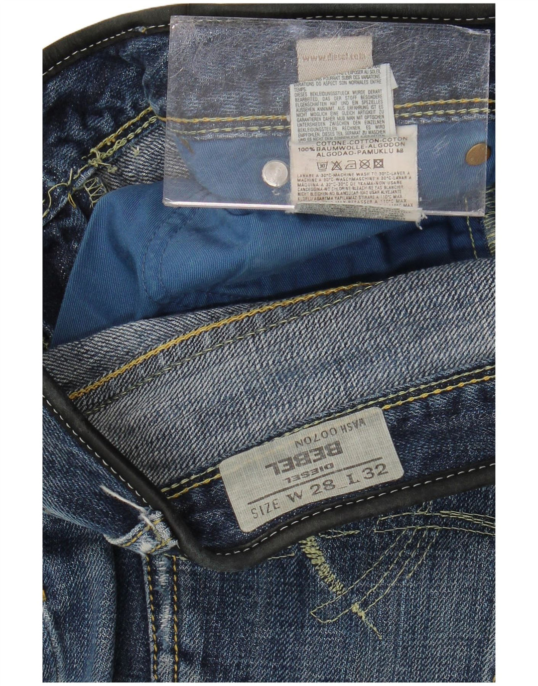 Jeans slim BEBEL da donna Diesel W28 L27 cotone blu