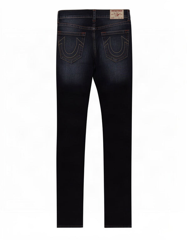 Jeans skinny da uomo True Religion Rocco vestibilità rilassata W32 L31 cotone blu navy
