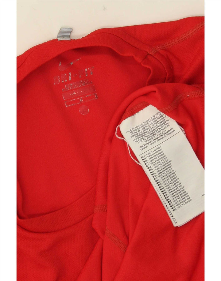 T-shirt Nike Dri Fit da uomo, grande, in poliestere rosso
