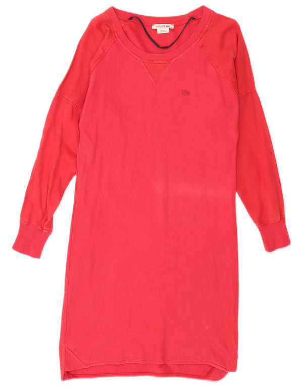 Abito maglione in felpa da donna Lacoste EU 38 cotone rosso medio